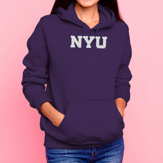 New York University Violets Basic Block Hoodie - Purple