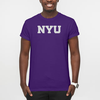 New York University Violets Basic Block T-Shirt - Purple