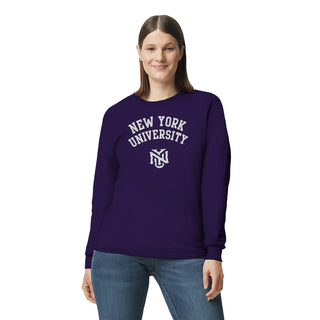 New York University Violets Arch Logo Long Sleeve
