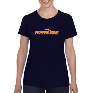Pepperdine University Waves Basic Block Women's T-Shirt - Navy