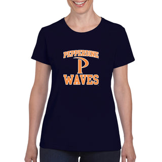 Pepperdine University Waves Arch Logo Women's T-Shirt - Navy