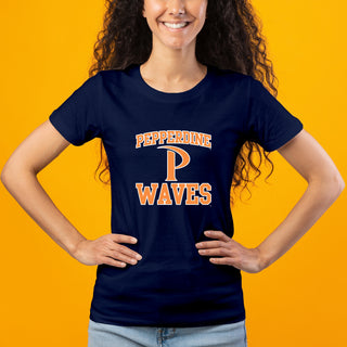 Pepperdine University Waves Arch Logo Women's T-Shirt - Navy