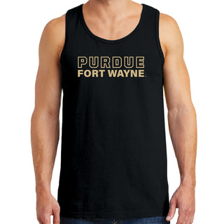 Purdue University Fort Wayne Mastodons Basic Block Tank Top - Black