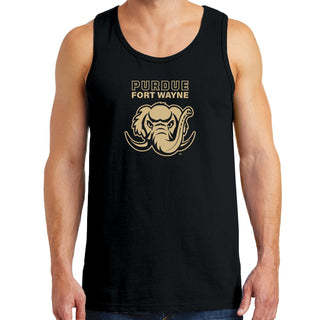 Purdue University Fort Wayne Mastodons Primary Logo Tank Top - Black