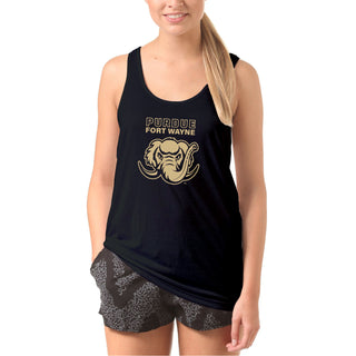 Purdue University Fort Wayne Mastodons Primary Logo Tank Top - Black