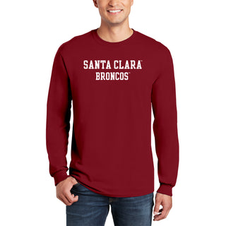 Santa Clara Broncos Basic Block Long Sleeve - Cardinal