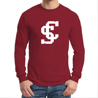 Santa Clara Broncos Primary Logo Long Sleeve - Cardinal