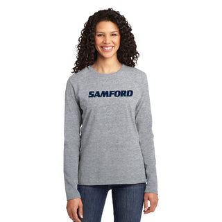 Samford Basic Block Womens Long Sleeve - Athletic Heather