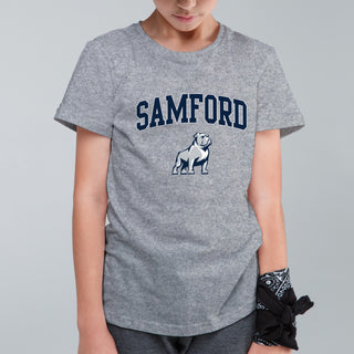 Samford Arch Logo Youth T-Shirt - Sport Grey