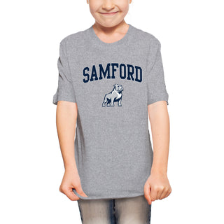 Samford Arch Logo Youth T-Shirt - Sport Grey