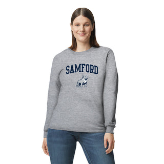 Samford Arch Logo Long Sleeve - Sport Grey