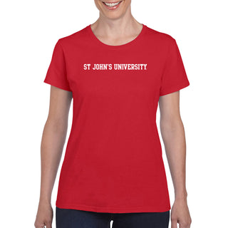 St John's University Red Storm Basic Block Women's T-Shirt - Red