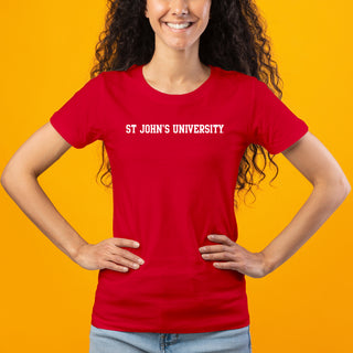 St John's University Red Storm Basic Block Women's T-Shirt - Red