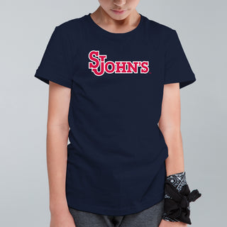 St John's University Red Storm Primary Logo Youth T-Shirt - Navy