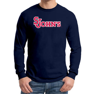 St John's University Red Storm Primary Logo Long Sleeve T-Shirt - Navy