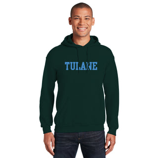 Tulane University Green Wave Basic Block Hoodie - Forest