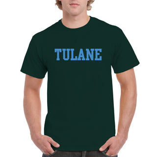 Tulane University Green Wave Basic Block T-Shirt - Forest