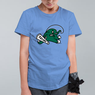 Tulane University Green Wave Primary Logo Youth T-Shirt - CBlue