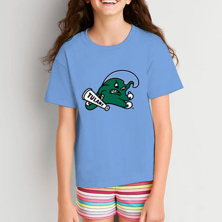 Tulane University Green Wave Primary Logo Youth T-Shirt - CBlue