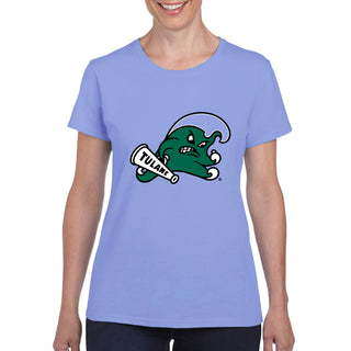 Tulane University Green Wave Primary Logo Women's T-Shirt - CBlue