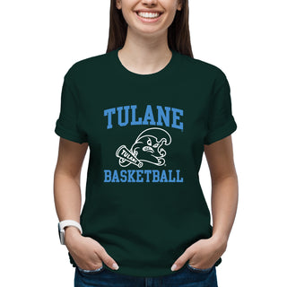 Tulane Green Wave Arch Logo Basketball T-Shirt - Forest