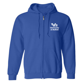 University at Buffalo Stacked Logo LC Zip Hoodie - Royal