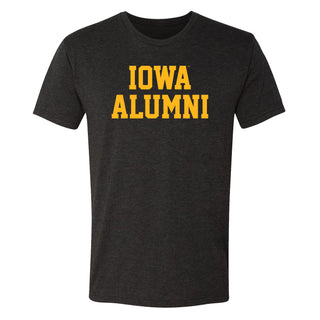 University of Iowa Hawkeyes Basic Block Alumni Triblend Short Sleeve T Shirt - Vintage Black