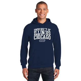 University of Illinois at Chicago Flames Arch Logo Hoodie - Navy