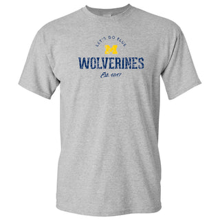 Michigan Wolverines Established Arch T Shirt - Sport Grey