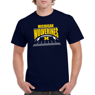 Michigan Football Field Cotton T-Shirt - Navy