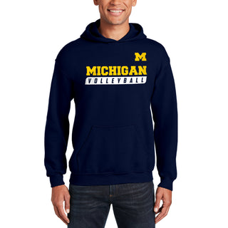 Michigan Volleyball Slant Hoodie - Navy