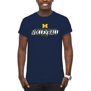Michigan Volleyball Charge T-Shirt - Navy