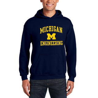 Michigan Arch Logo Engineering Hoodie - Navy