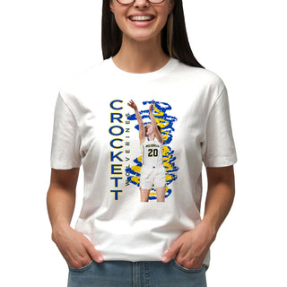 Michigan NIL Alyssa Crockett Squiggle Canvas Triblend T-Shirt - White