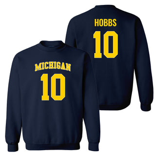 Michigan NIL Hobbs 10 Crewneck Sweatshirt - Navy