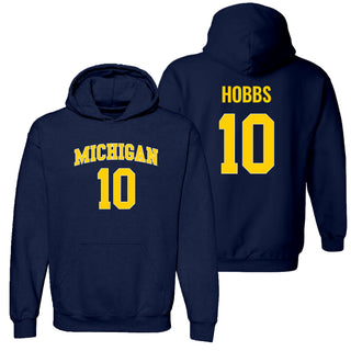 Michigan NIL Hobbs 10 Hoodie - Navy