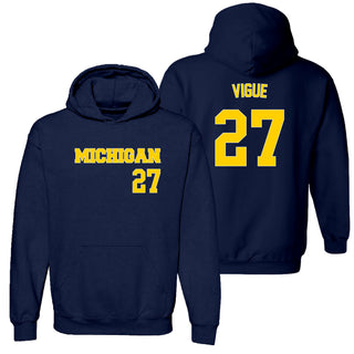 Michigan NIL Baseball Vigue 27 Hoodie - Navy