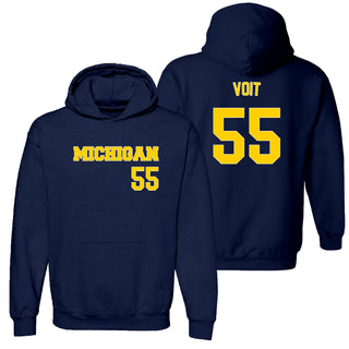 Michigan NIL Baseball Voit 55 Hoodie - Navy