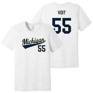 Michigan NIL Baseball Voit 55 Triblend T-Shirt - White