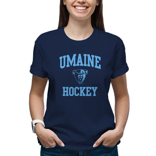 Maine Arch Logo Hockey T-Shirt - Navy