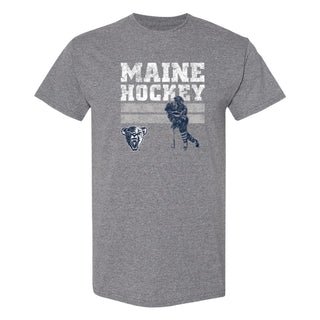 Maine Retro Ice Hockey T-Shirt - Graphite Heather