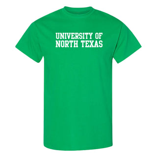 University of North Texas Mean Green Basic Block Cotton T-Shirt - Irish Green