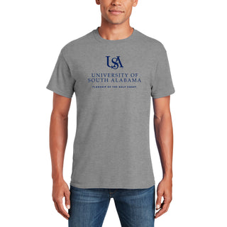 South Alabama Jaguars Institutional Logo T Shirt - Sport Grey