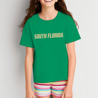 South Florida Bulls Basic Block Youth T-Shirt - Irish Green
