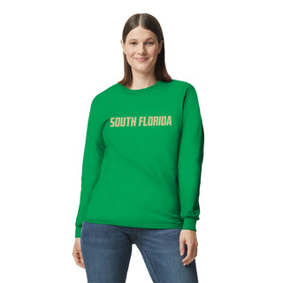 South Florida Bulls Basic Block Long Sleeve T-Shirt - Irish Green
