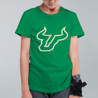 South Florida Bulls Primary Logo Youth T-Shirt - Irish Green