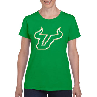 South Florida Bulls Primary Logo Women's T-Shirt - Irish Green