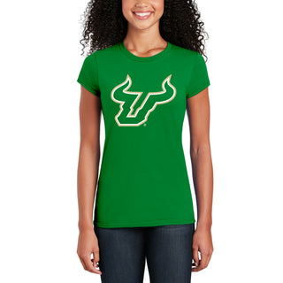 South Florida Bulls Primary Logo Women's T-Shirt - Irish Green
