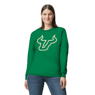 South Florida Bulls Primary Logo Long Sleeve T-Shirt - Irish Green