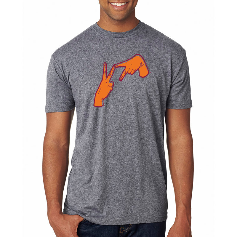 Virginia Tech Hands Logo Triblend T-Shirt - Premium Heather